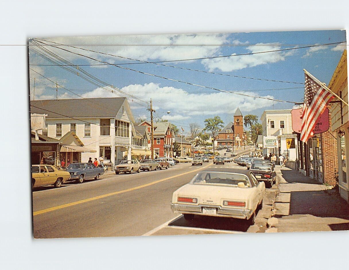 Postcard Main Street Wolfeboro New Hampshire USA