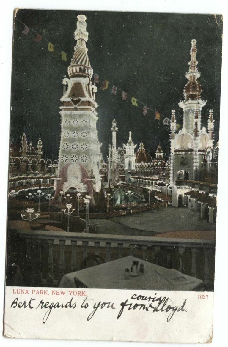 Postcard Coney Island Luna Park New York 1906
