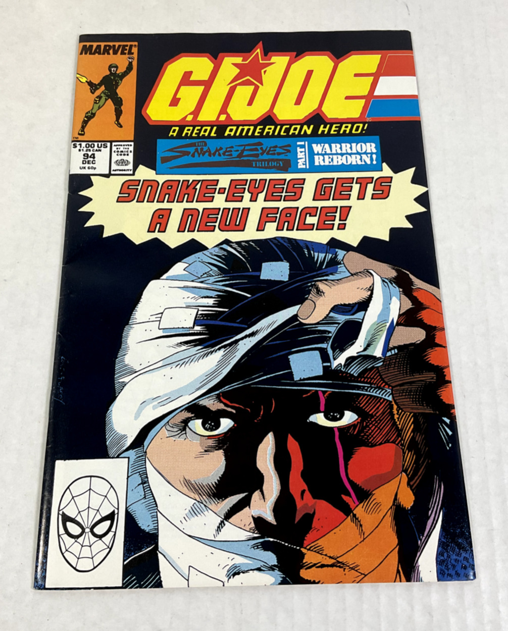 G.I. Joe A Real American Hero #94 Newsstand Marvel 1989 Snake Eyes Trilogy G4