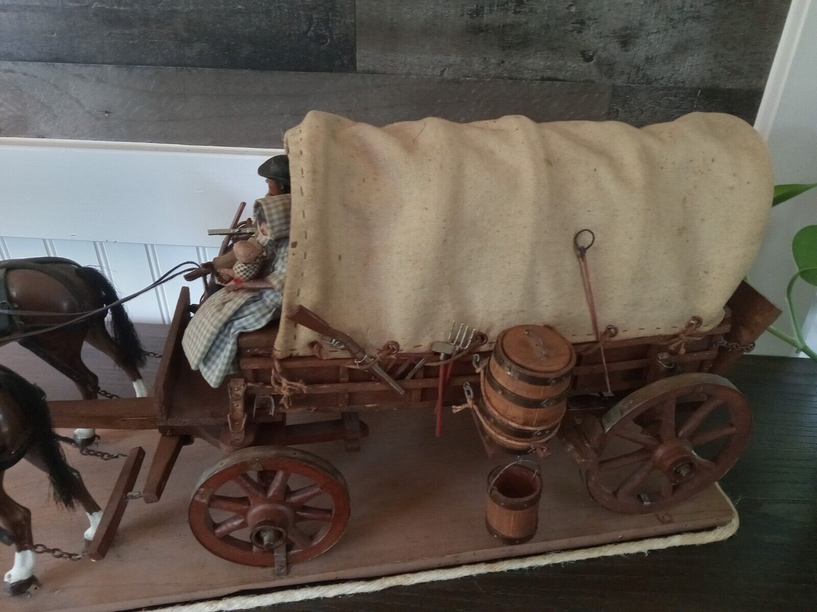 vintage folk art Conestoga wagon