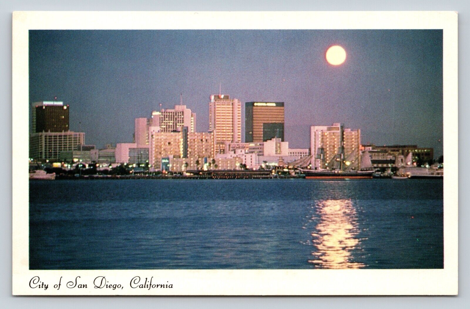 City Skyline San Diego, California CA VINTAGE Postcard