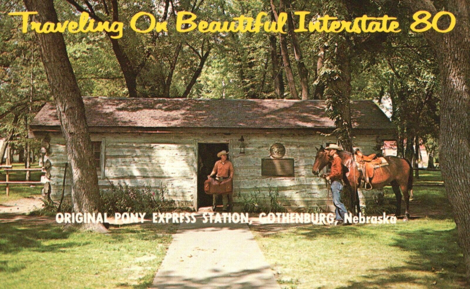 Postcard NE Gothenburg Original Pony Express Station I 80 Vintage PC H5667