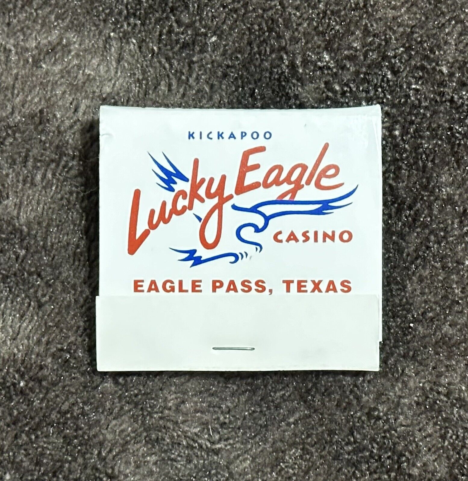 1996 Lucky Eagle Casino Kickapoo Tribe Matchbook Unused