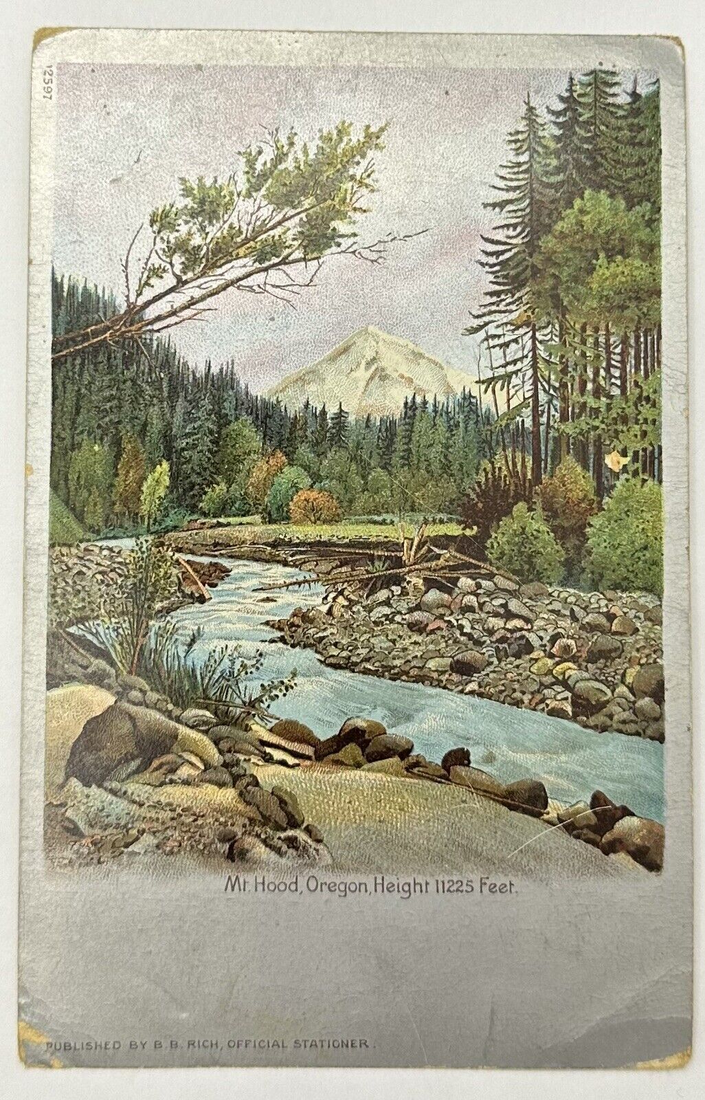 Antique 1910s Mt Hood Oregon OR 11225 Ft Postcard
