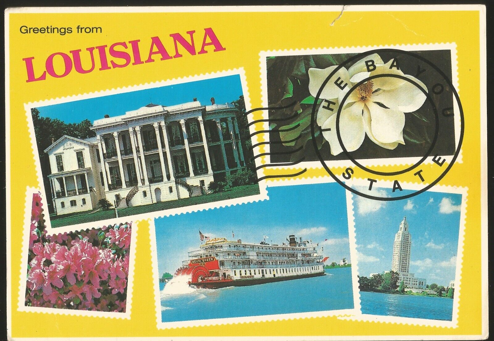 Greetings From Louisiana The Bayou State Vintage Postcard
