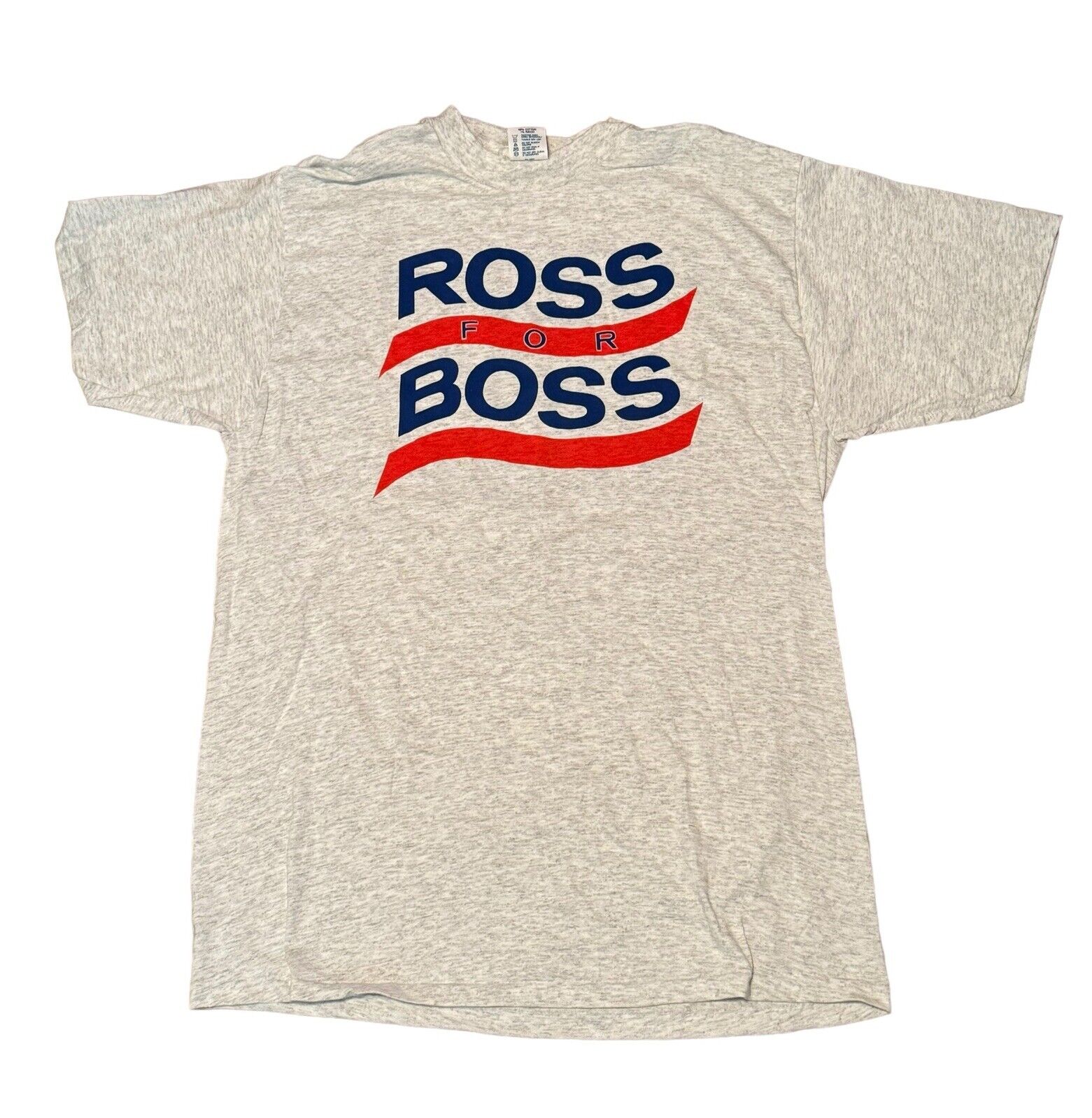 Vintage Ross Perot 1992 Presidential Campaign T Shirt Ross For Boss New Jersey