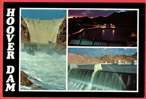 Vintage Spillways at Scenic Hoover Dam Postcard