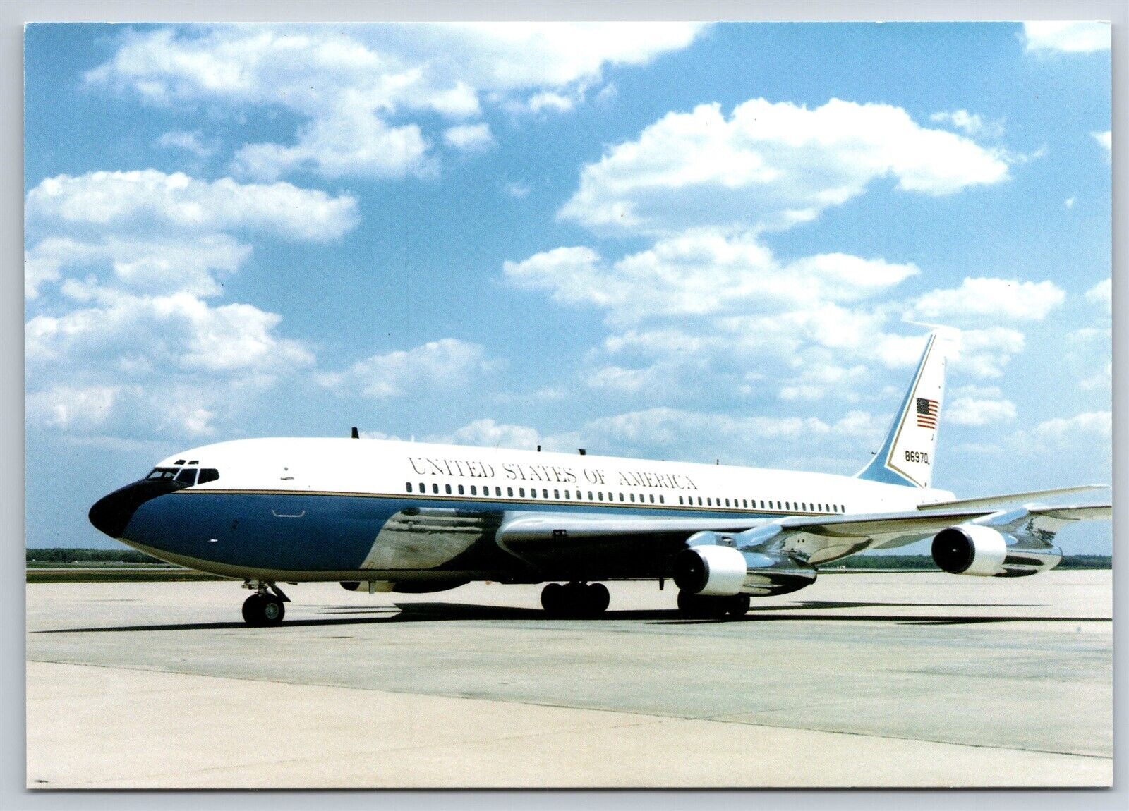 Airplane Postcard Air Force One Boeing VC-137B FY4