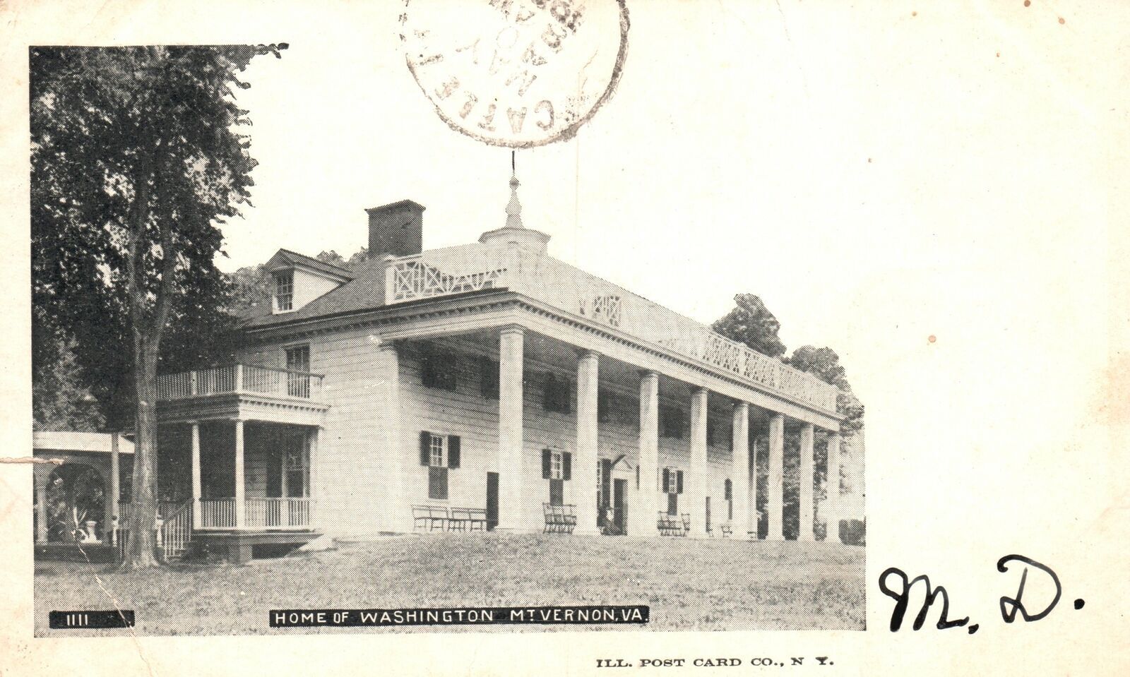 Vintage Postcard 1905 A Home Of Washington Mount Vernon Virginia ILL Post Card