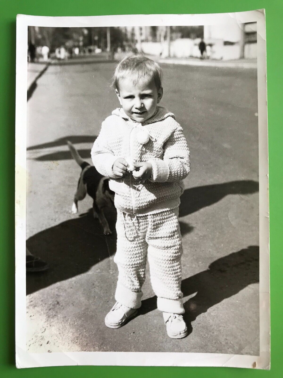 Beautiful Little Girl On the Road Pretty Attractive Kid Old Vintage Photo