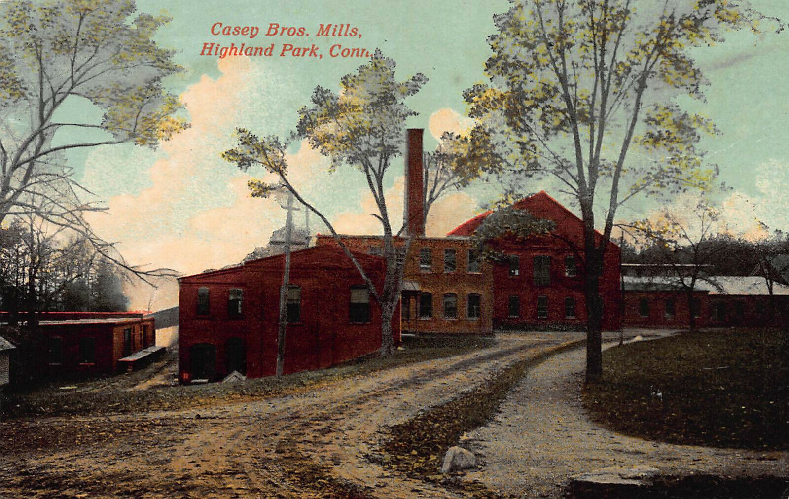 Casey Bros. Mills, Highland Park, Connecticut, Early Postcard, Unused 