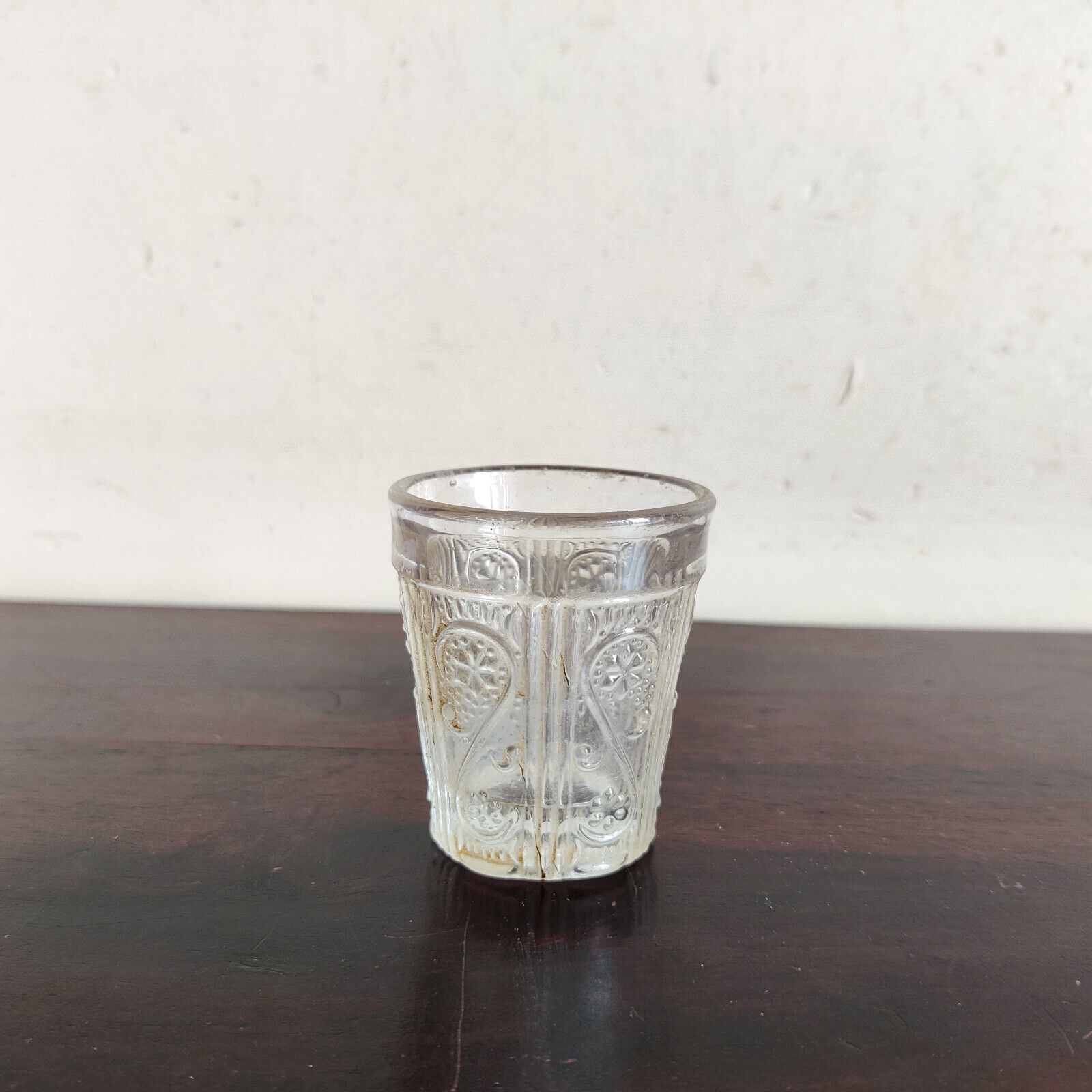 1930s Vintage Clear Glass Tequila Shot Tumbler Barware Collectible Old GT334