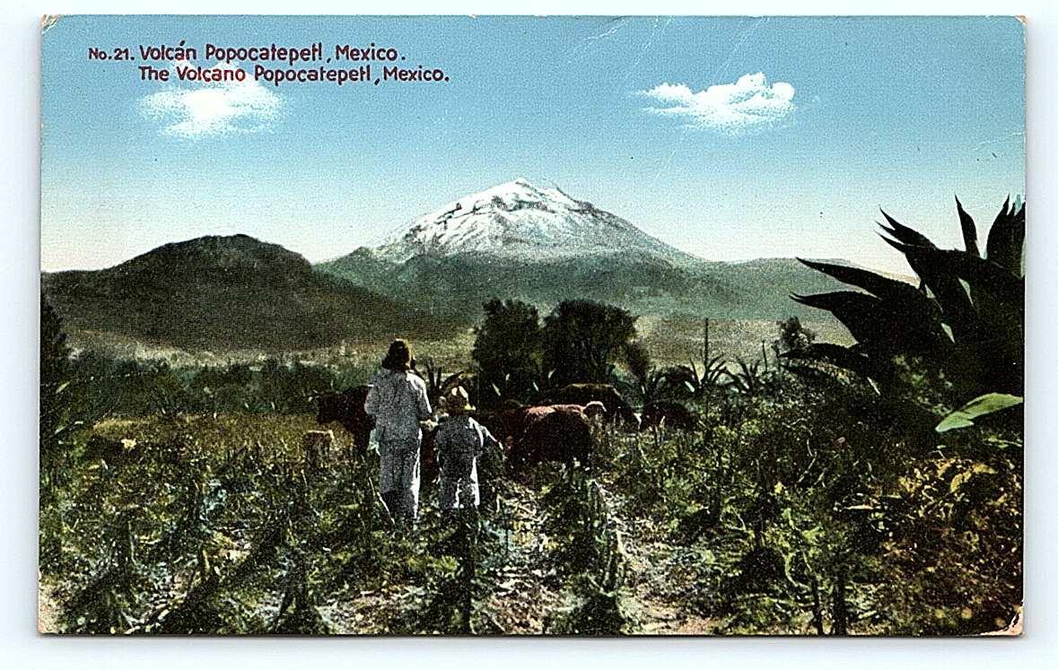 MEXICO ~ View of VOLCANO POPOCATEPETL c1920s  Postcard