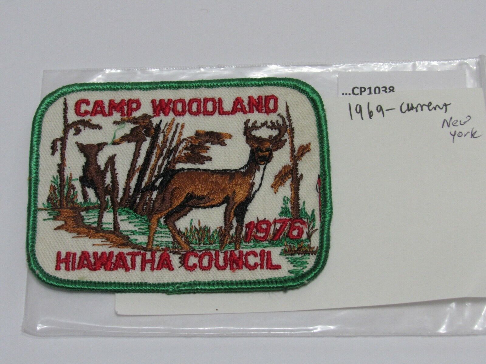 CAMP WOODLAND 1976 HIAWATHA COUNCIL 1969 - CURRENT N.Y. CP1038