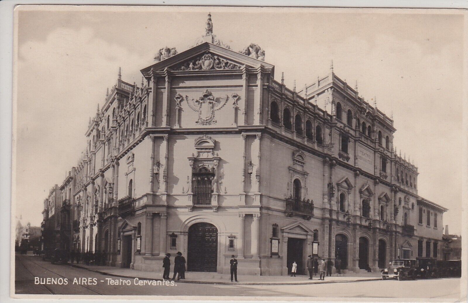 Buenos Aires, Argentina. Teatro Cervantes Vintage Real Photo Postcard
