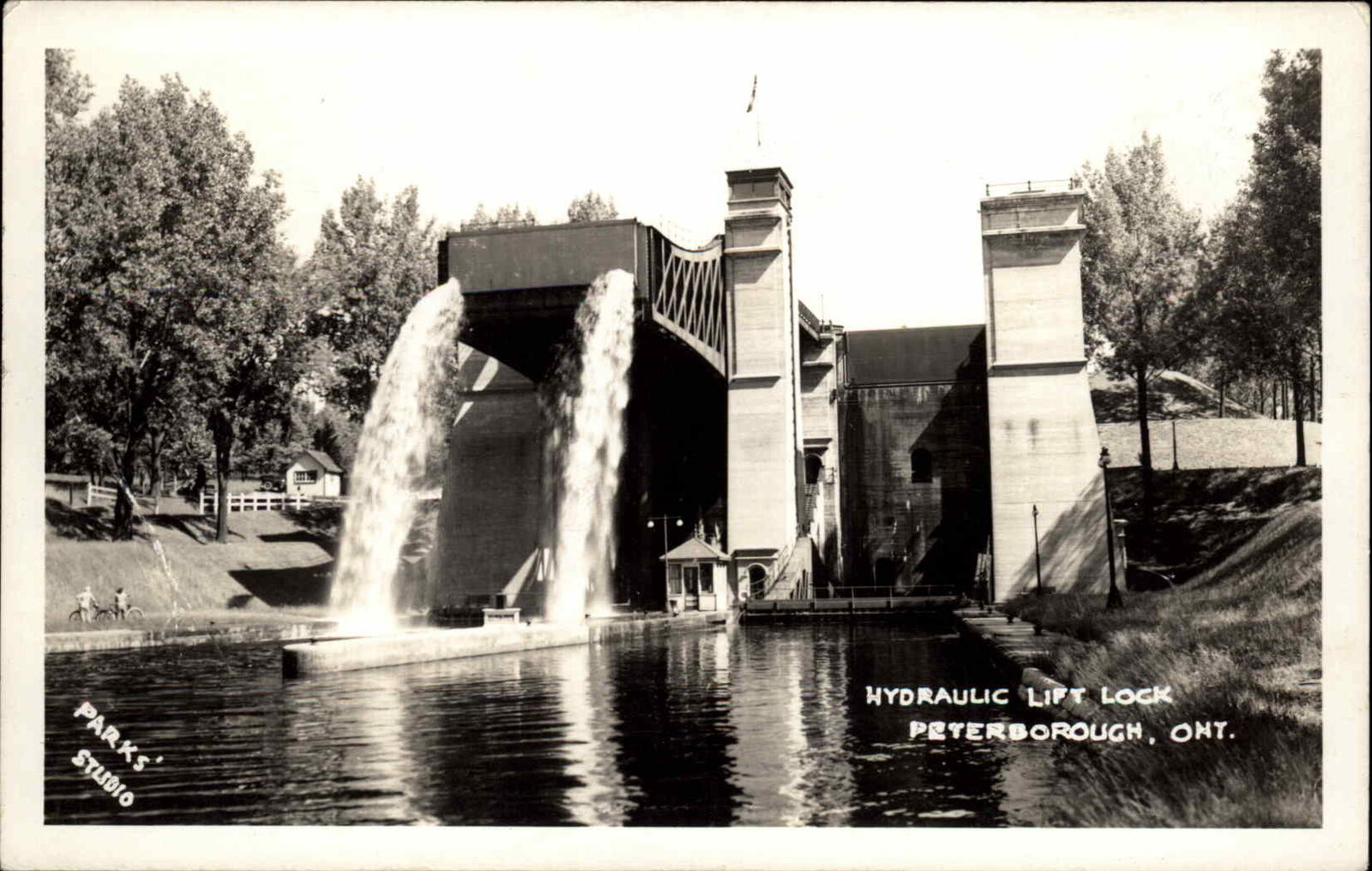 Peterborough Ontario ON Hydraulic Lift Lock Real Photo Vintage Postcard
