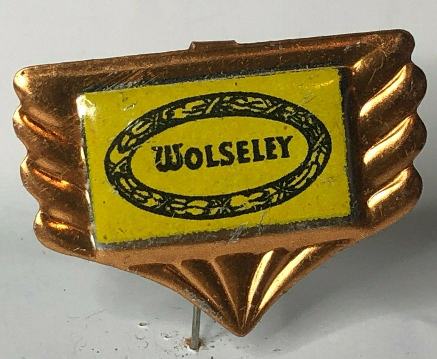 1950\'s Wolseley Motor cars Tin Pin badge 32 x 22 mm 