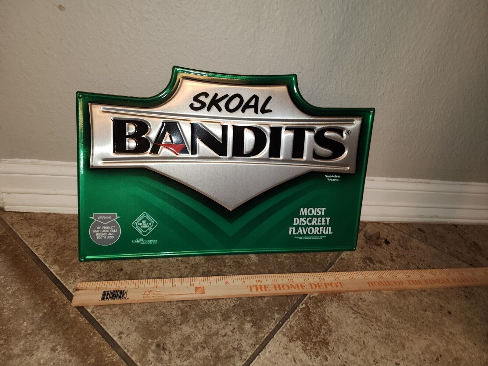 2006 SKOAL BANDITS  Tobacco Embossed Advertising Metal Tin Sign 18\