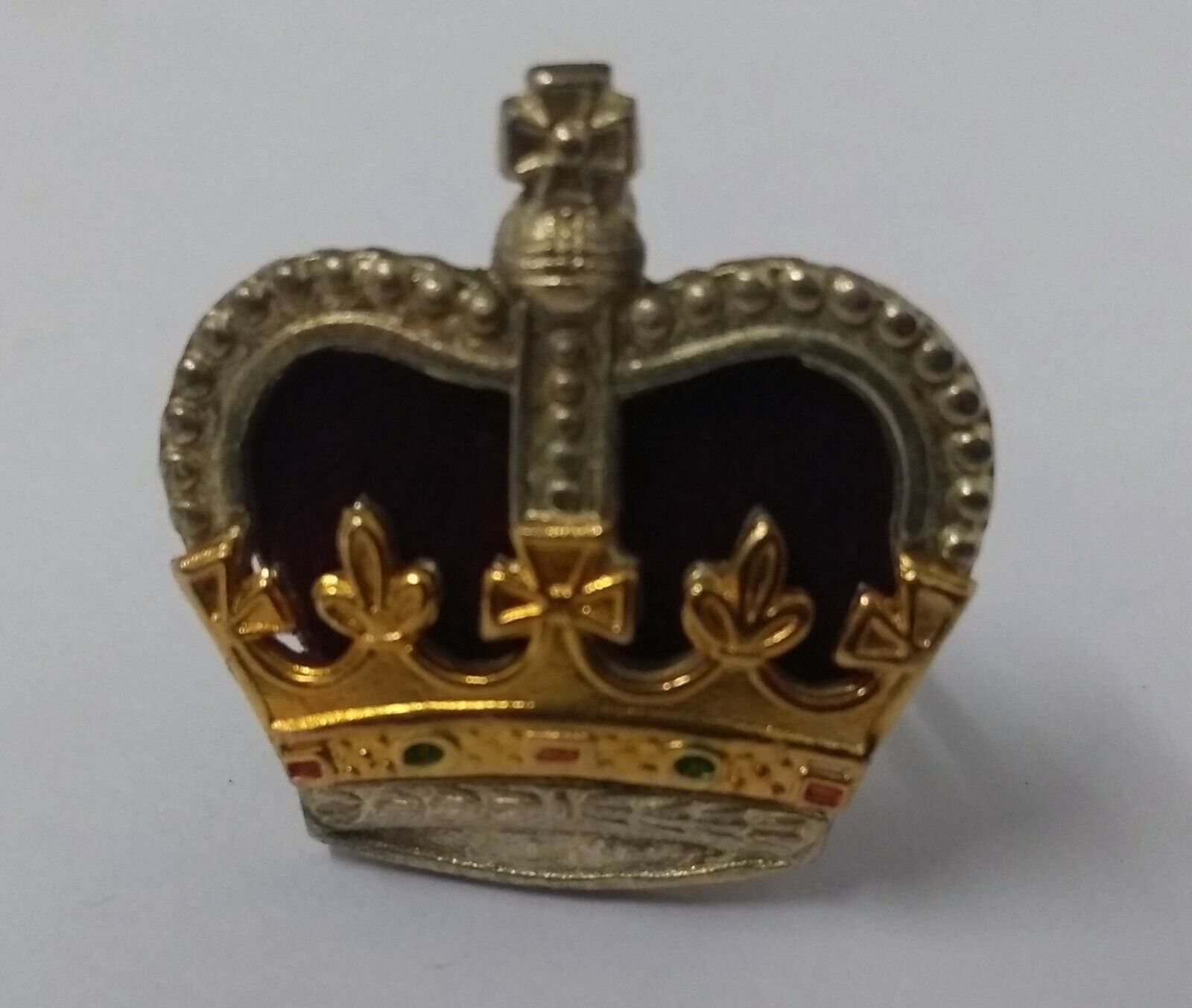 Genuine Vintage British Military St Edwards Crown Metal Badge Major Rank GIM20