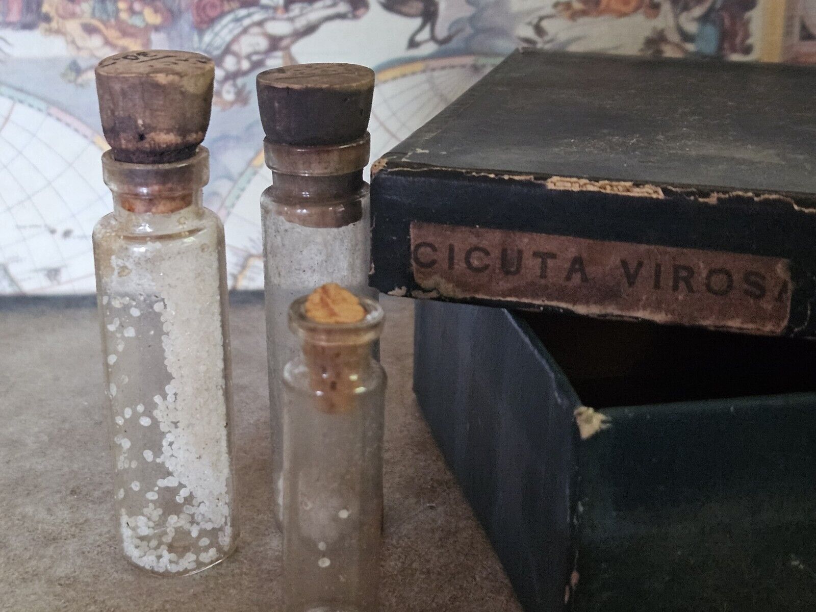 Antique Boericke & Tafel Medicinal Original Box Glass Bottle Vintage Quack 