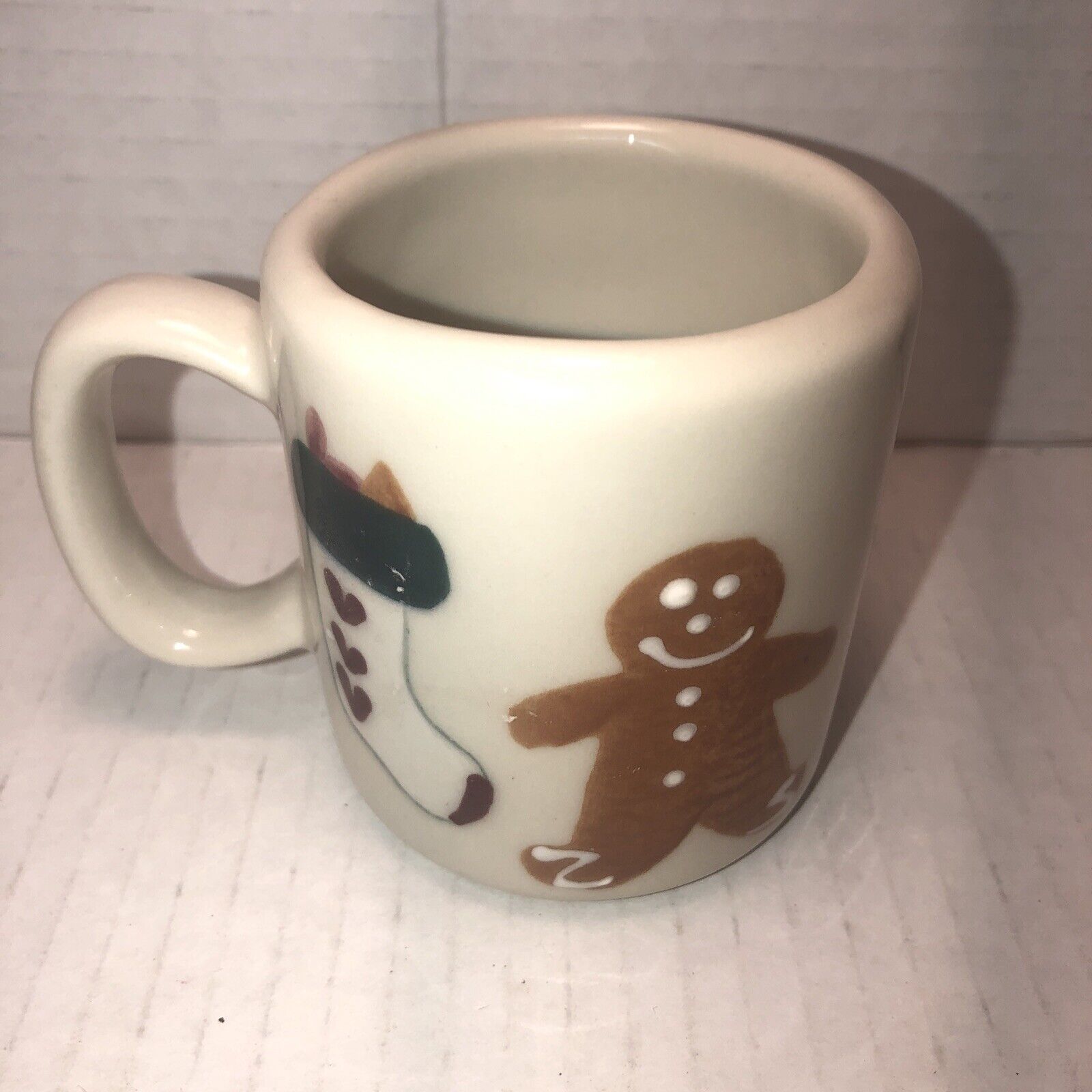 Vintage Hartstone Christmas Gingerbread Man Miniature Collectible Mug/cup 1980’s