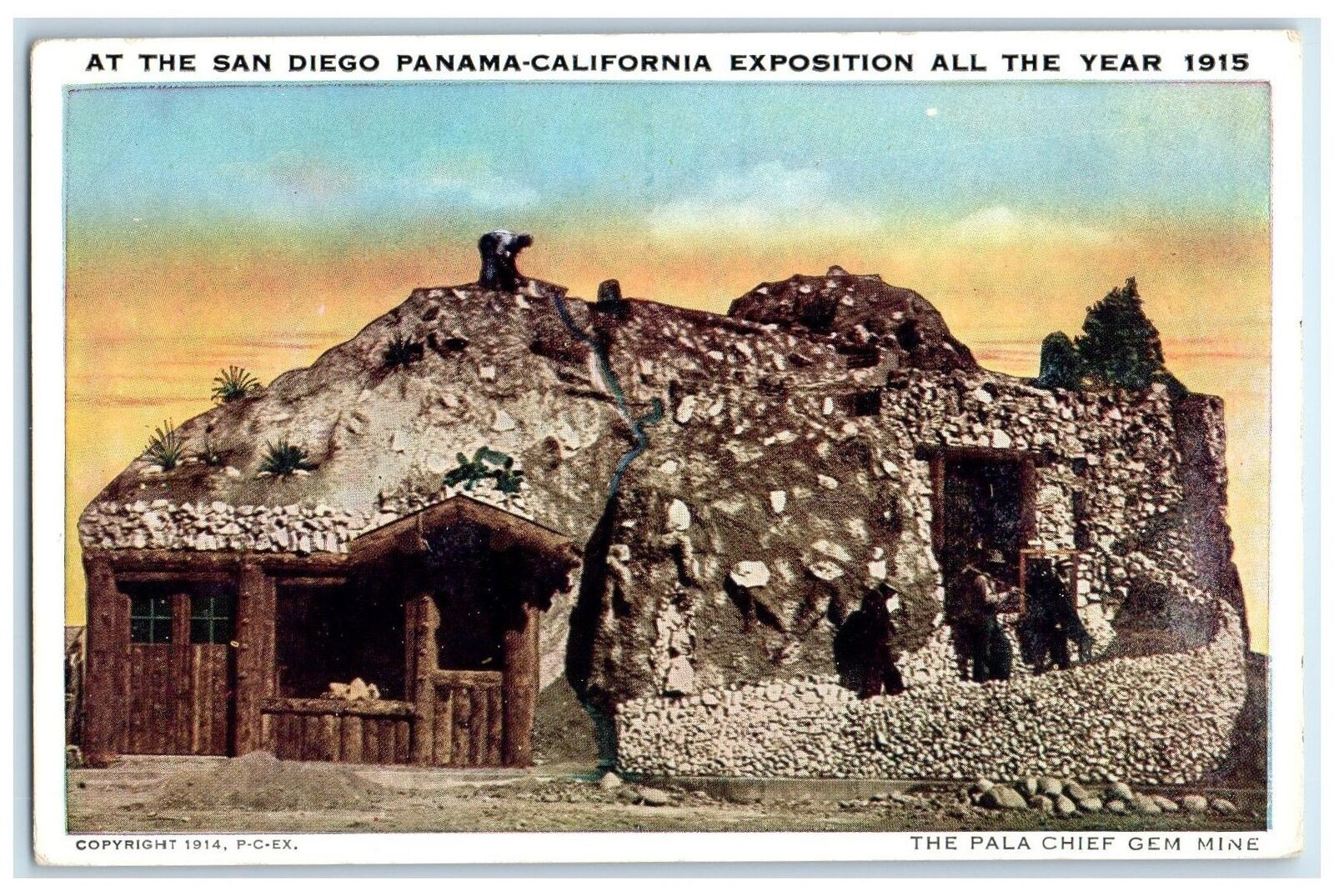 c1920s The Pala Chief Gem Mine PA-CA Exposition San Diego California CA Postcard