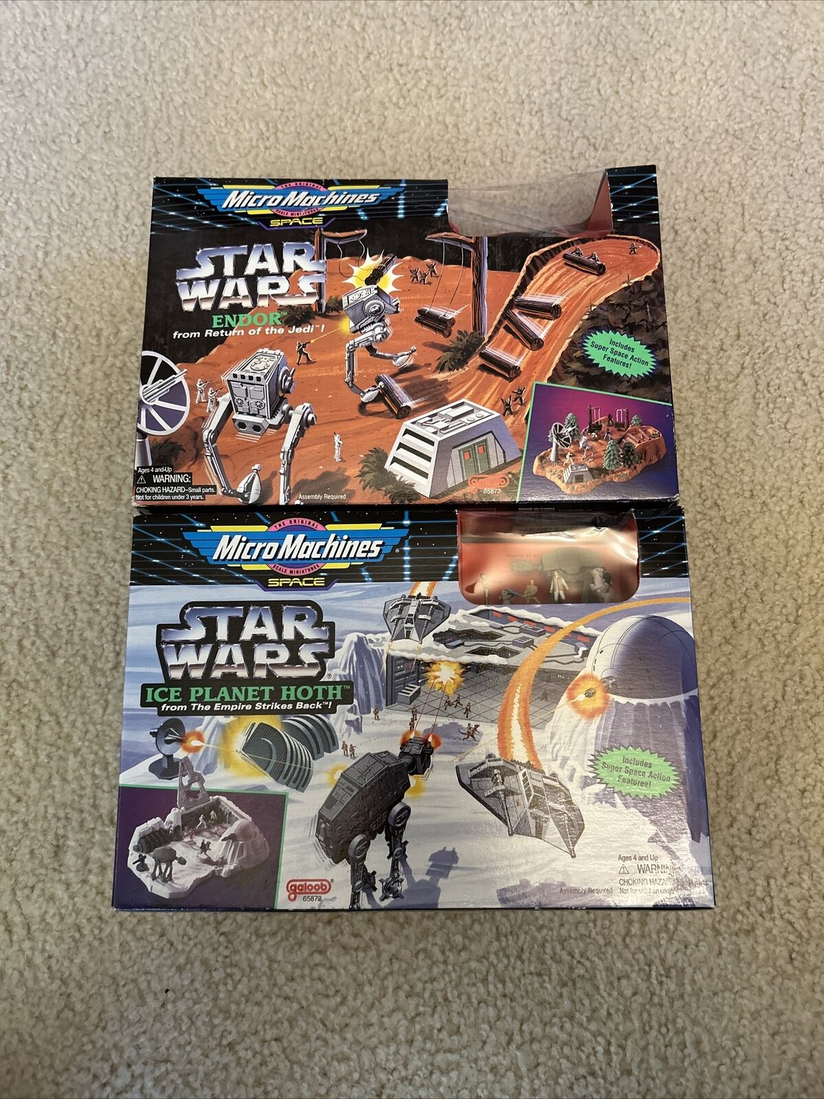 2 Micro Machine Star Wars Box Set. Endor And Ice Planet Hoth