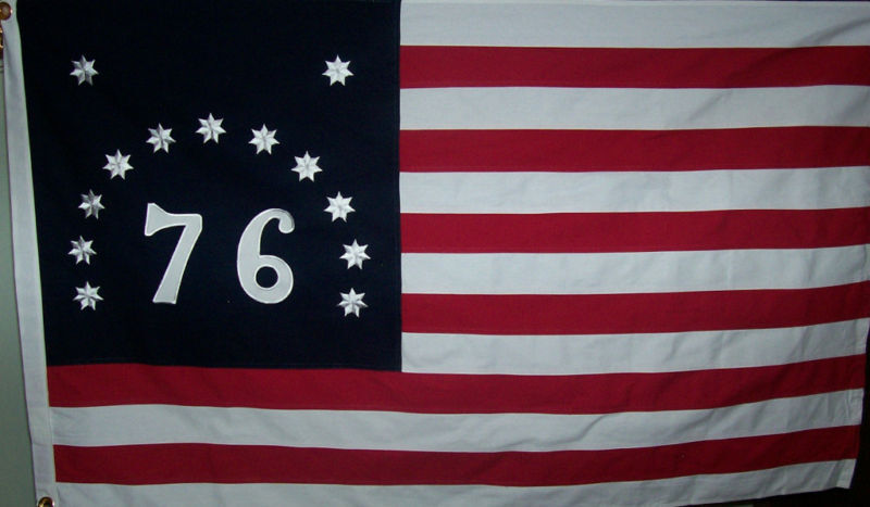 HEAVY DUTY SEWN OUTDOOR  BENNINGTON 76 FLAG - TEA PARTY - 600D POLYESTER