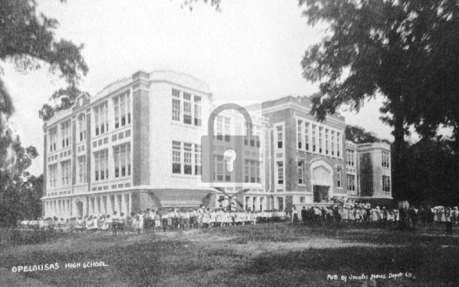 High School Building Opelousas Louisiana LA Reprint Postcard