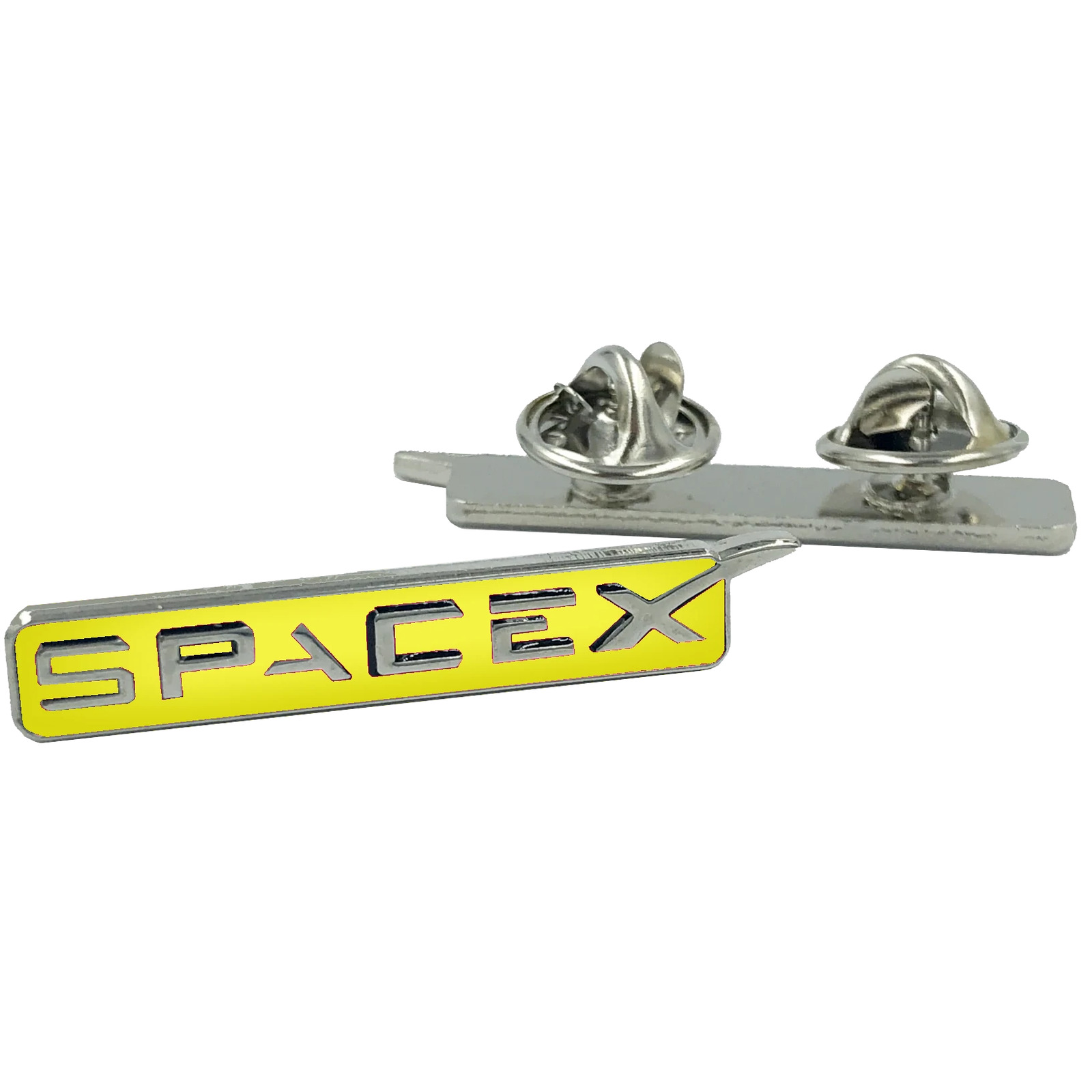M-33 SpaceX pin Space X dual pin back yellow lapel pin