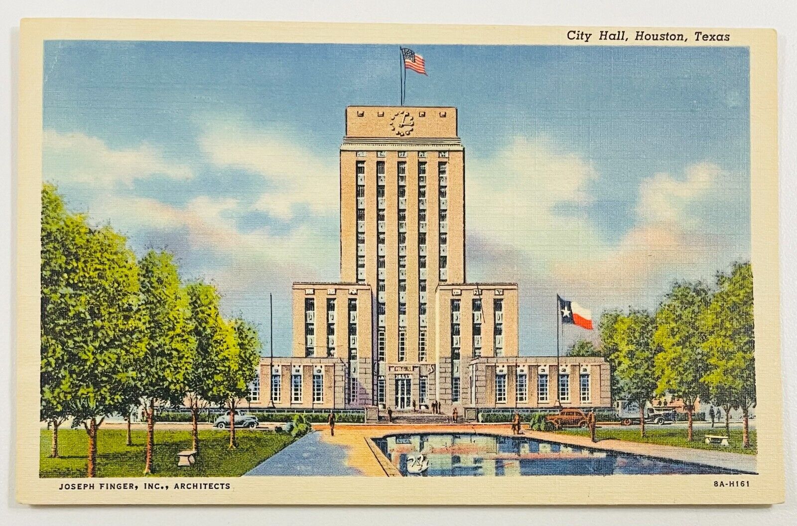 Houston, TX/City Hall Vintage Postcard