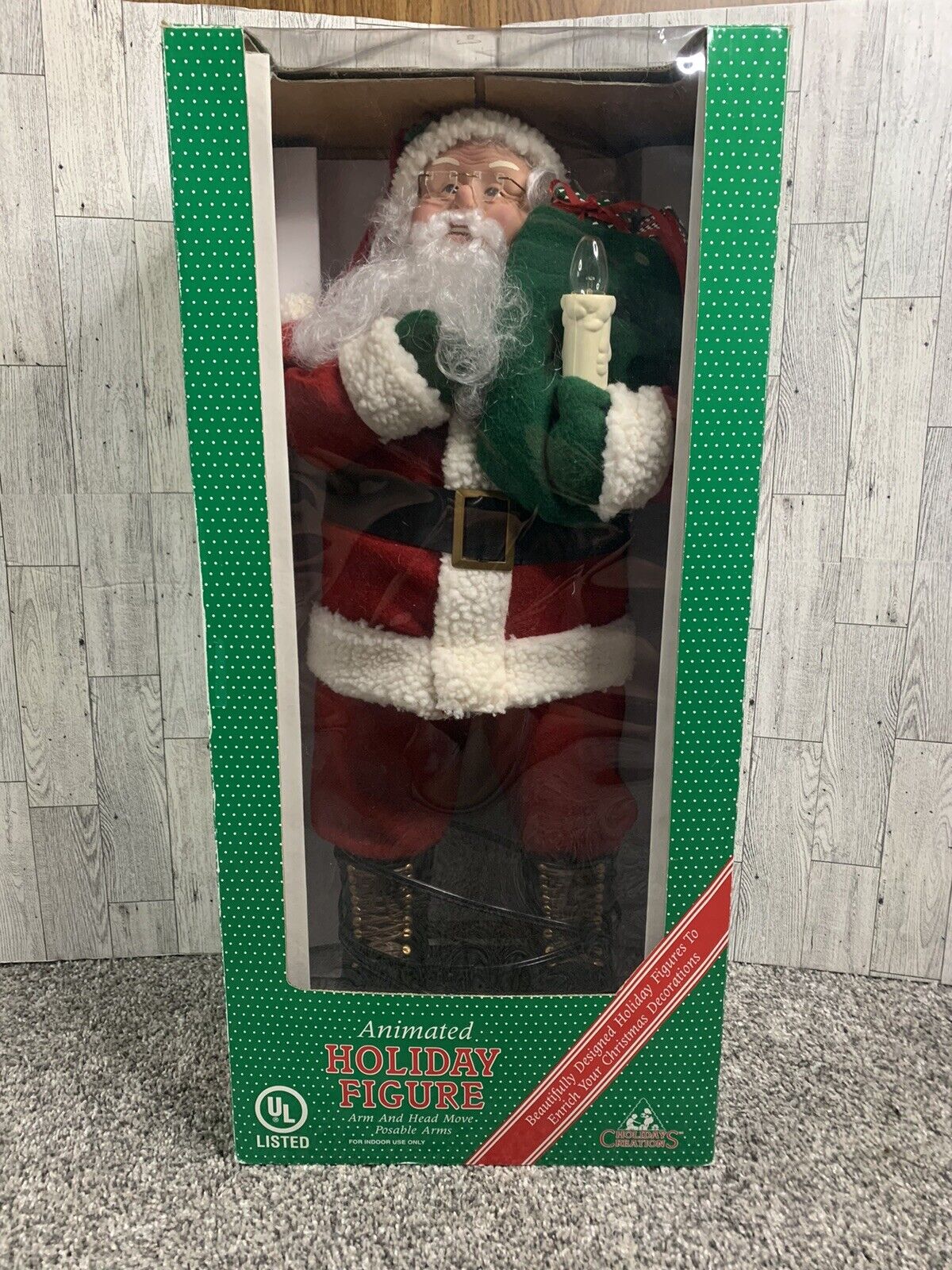 Holiday Creations 1995 Santa Claus Lighted Animated Motion Figures 24\