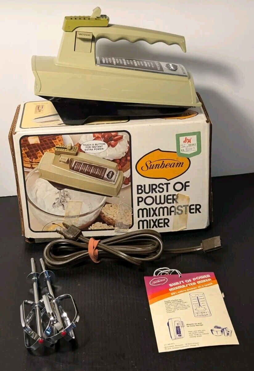 Vintage Sunbeam Burst of Power Mixmaster Mixer Retro Kitchen 1976