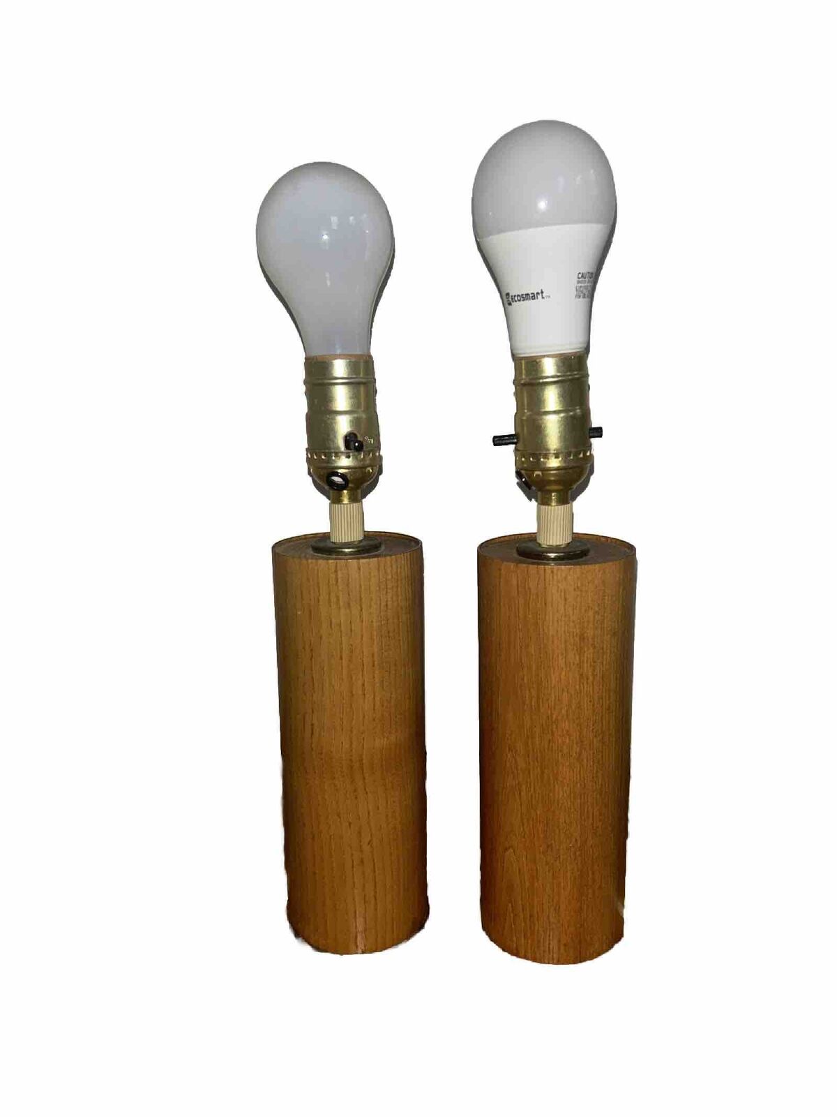 MCM Set of 2 Vintage Mid Century Modern MCM Wood  Table Lamps