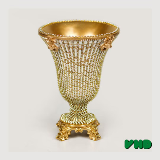 Golden Vintage Vase | Royal Vase | Vintage Home Decor | Rustic Table Decor 