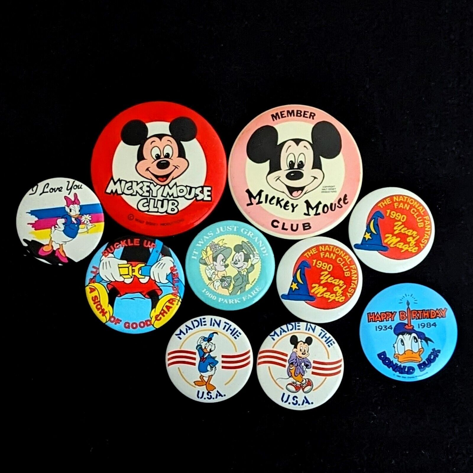 Assorted Disney Vintage Pinback Buttons
