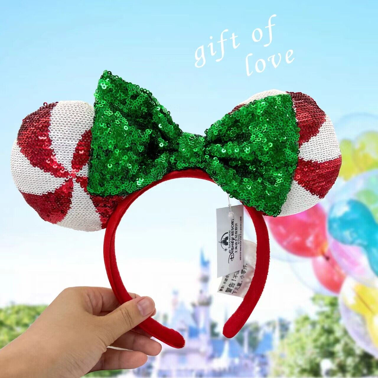 Lollipop Rare Gift Candy Cane Cutie Sequins Minnie Ears Disney Parks Headband