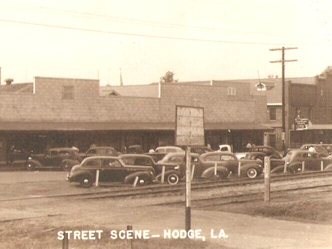HODGE LA STREET SCENE PHOTO 1930 Postcard Louisiana