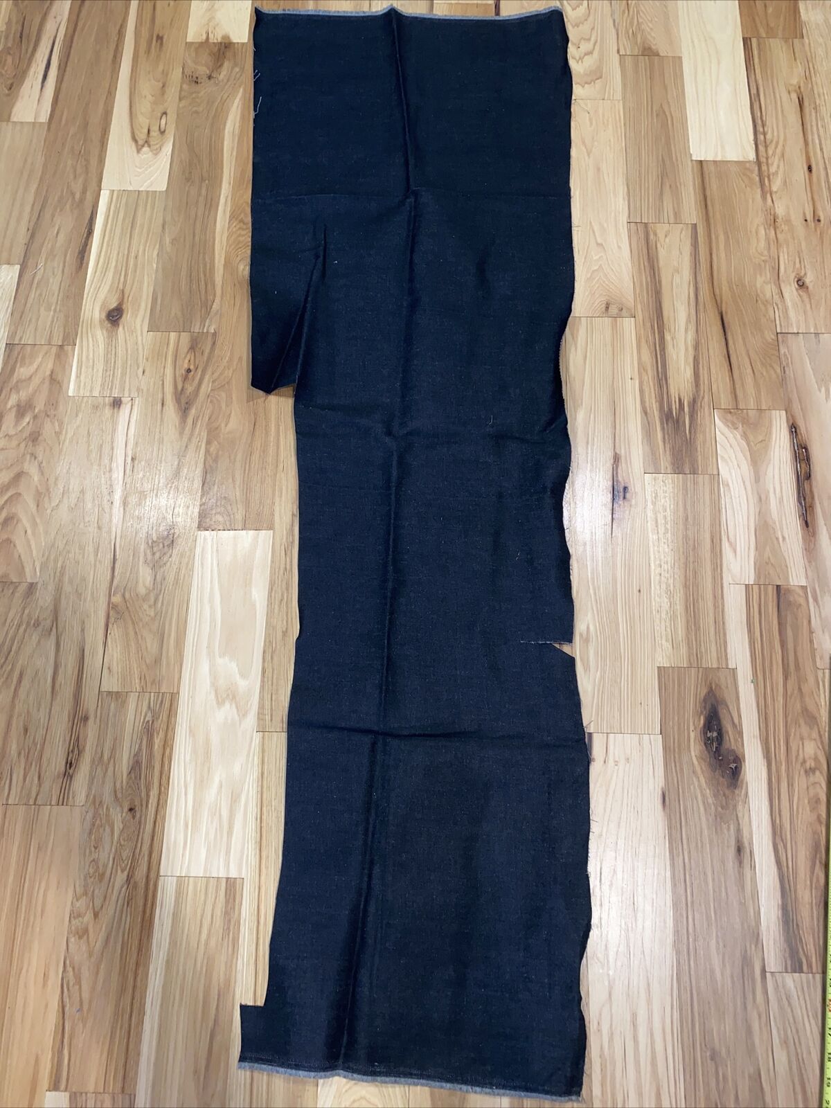 Vintage 1980’s Levi’s Denim Fabric Test Sample NOS Made In USA 15”x62” Black