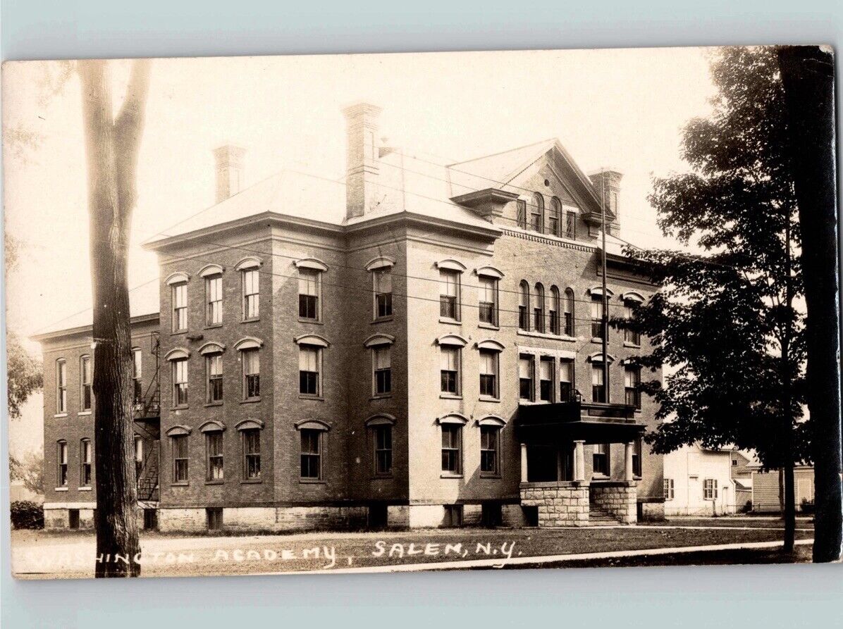 c1910 Washington Academy Salem New York NY RPPC Real Photo Postcard