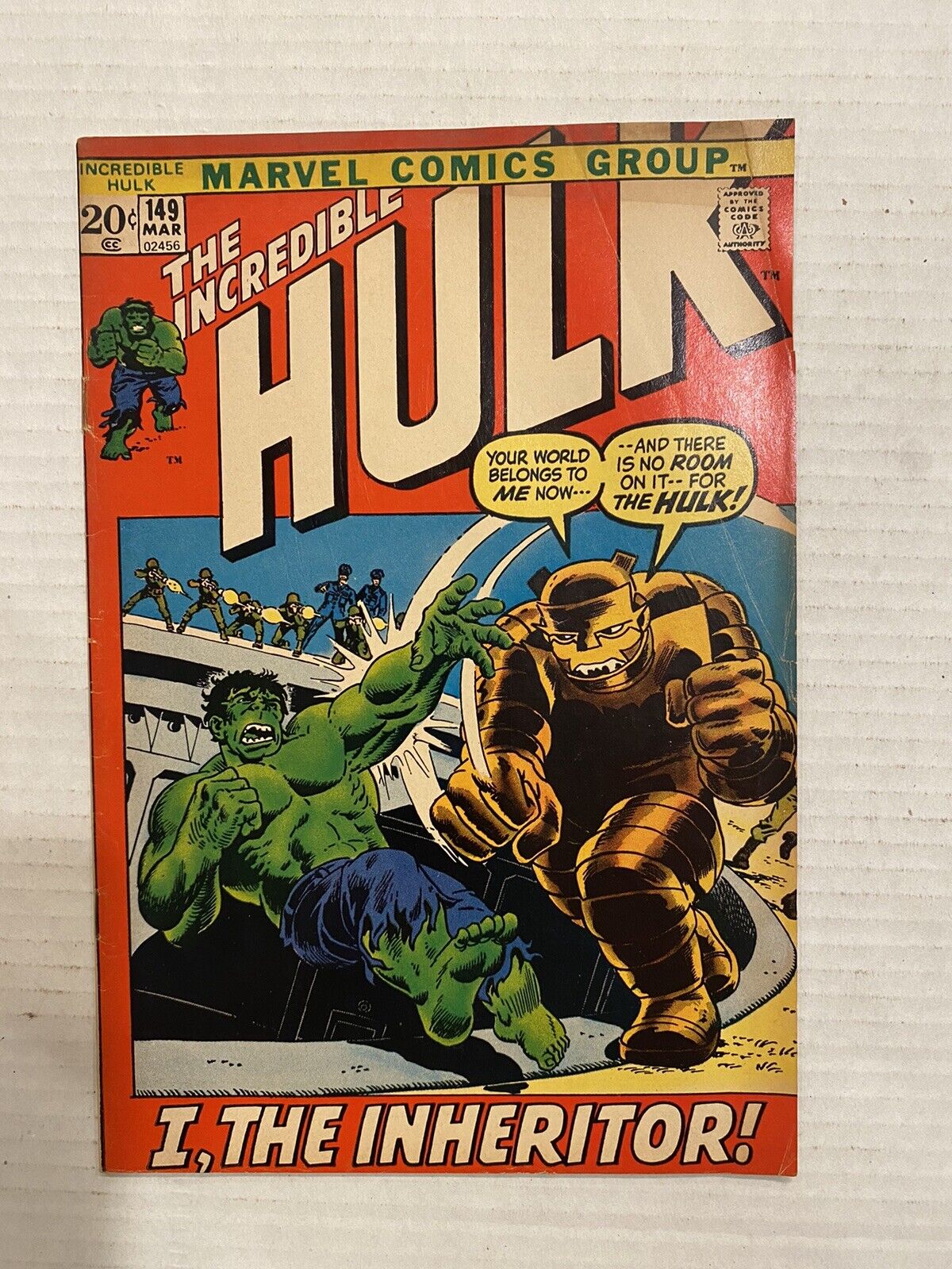 INCREDIBLE HULK #149 1972 1st appearance of the Inheritor BRONZE AGE