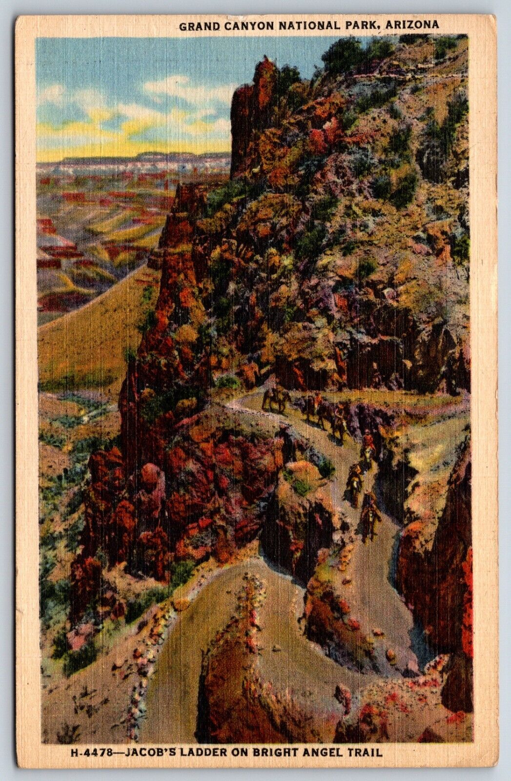 Postcard Jacob\'s Ladder On Bright Angel Trail, Grand Canyon National Park, AZ