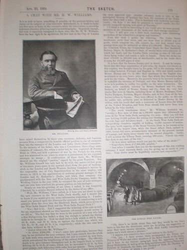 Interview London India docks manager H W Williams 1894