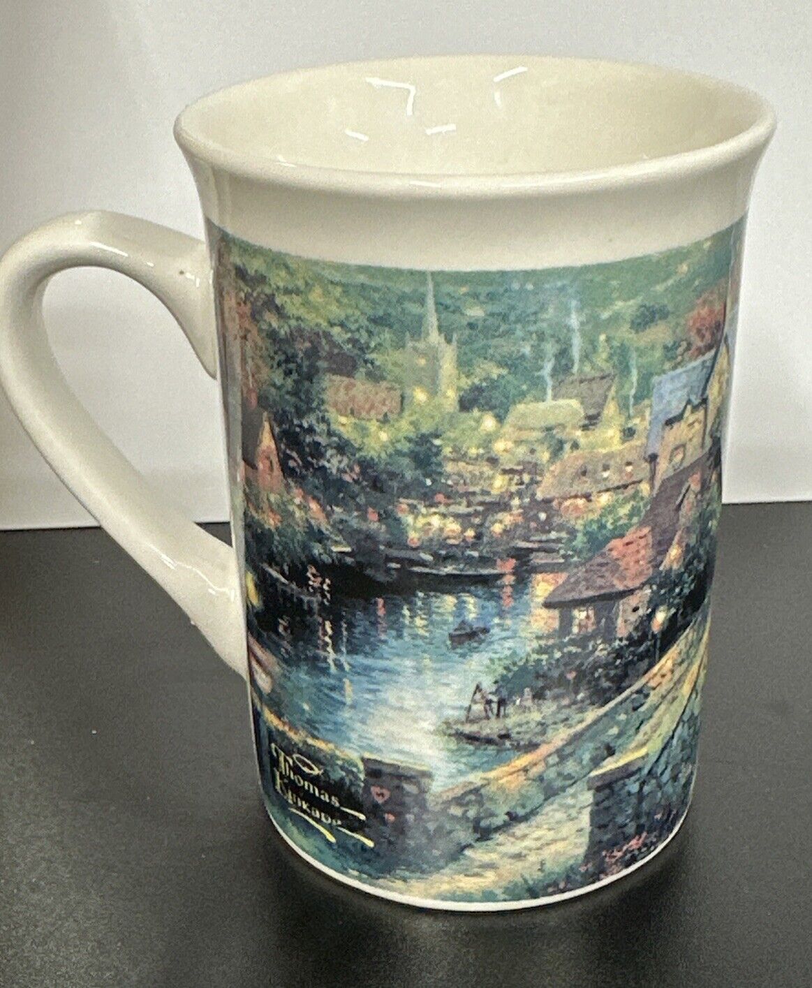 Vintage 1995 Thomas Kinkade Lamplight Village Coffe Mug