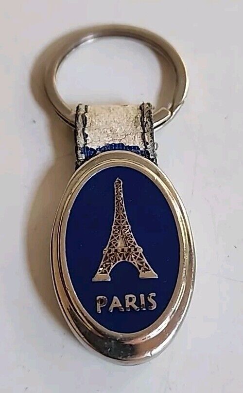 Vintage PARIS / EIFFEL TOWER Souvenir Keychain / Key Fob