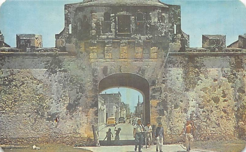 Postcard FX: Entrance to Fort, Campeche, Mexico