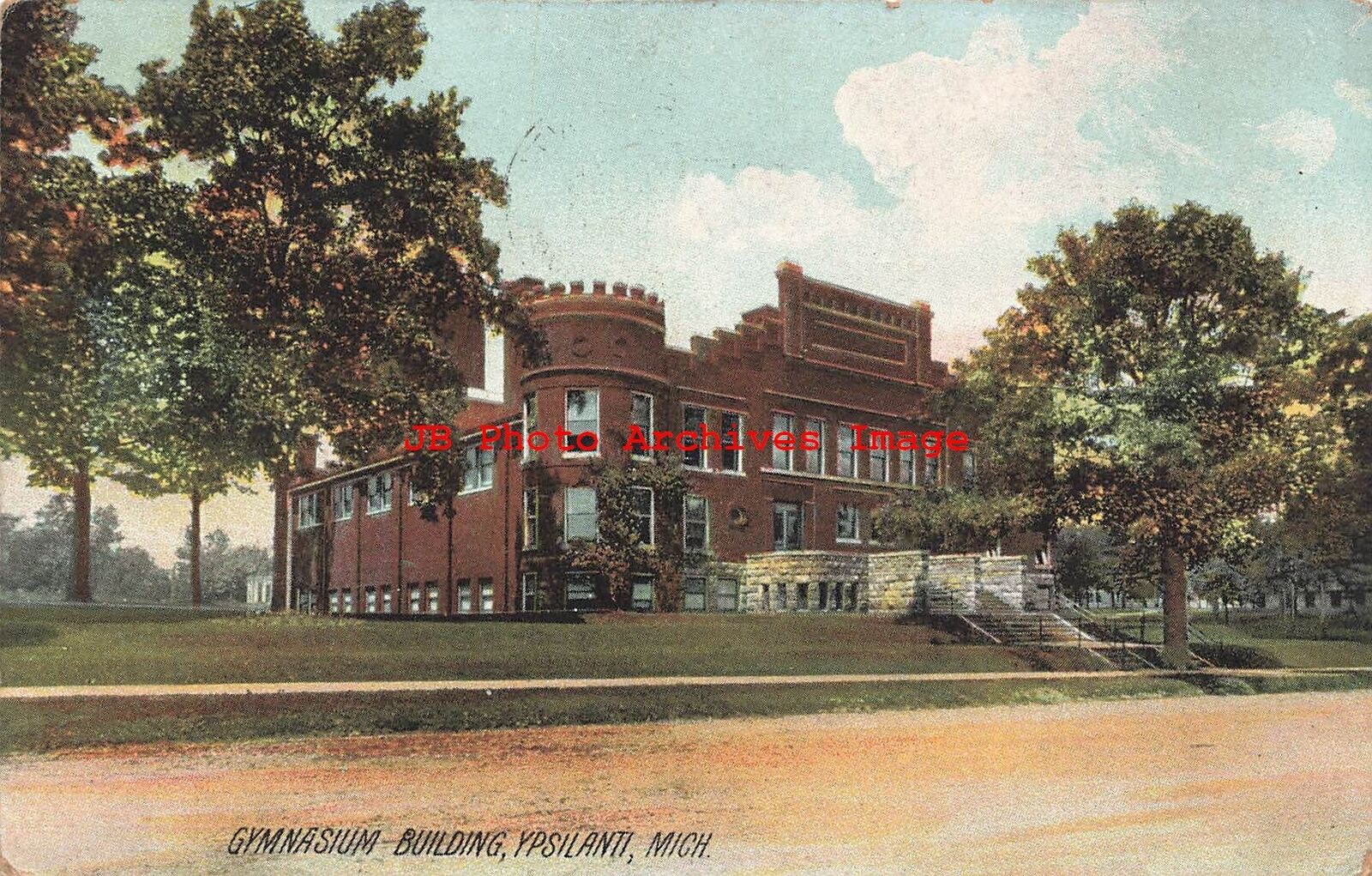 MI, Ypsilanti, Michigan, Gymnasium Building, 1908 PM, Rotograph No 63707