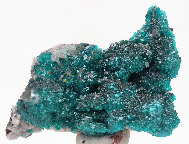 DIOPTASE WULFENITE Specimen Crystal Cluster Mineral Emerald Green CONGO