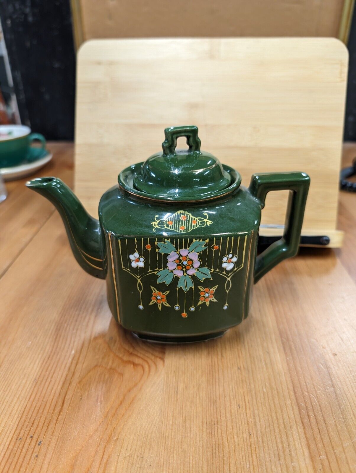 Vintage Green Teapot Made In Japan