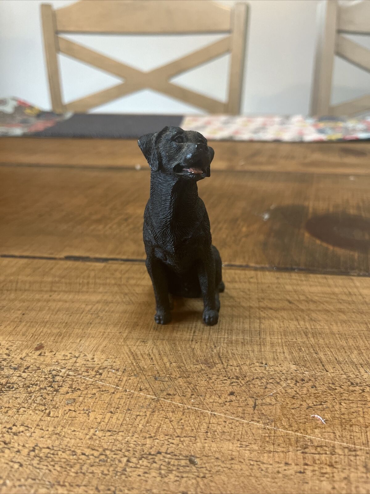 Black Labrador Retriever Dog Sculpture Size Small Keepsake Figurine Used Good